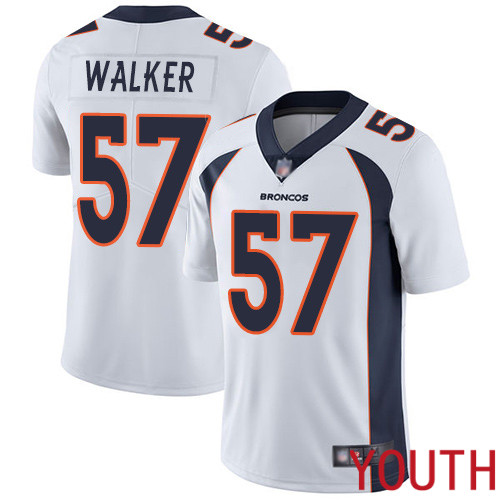 Youth Denver Broncos 57 Demarcus Walker White Vapor Untouchable Limited Player Football NFL Jersey